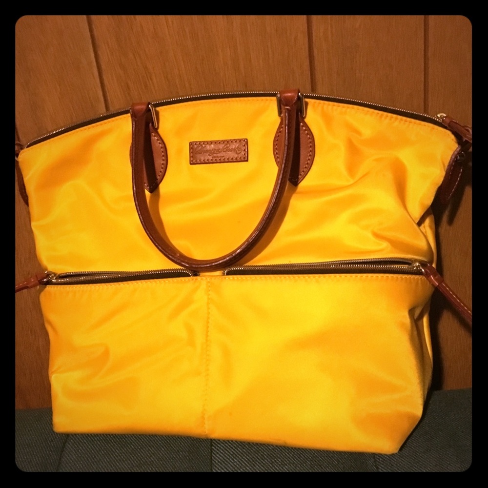 Dooney & Bourke Nylon Collection Yellow Satchell